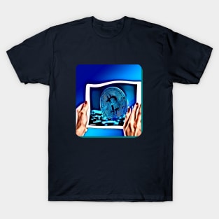 Bitcoin blue make money T-Shirt